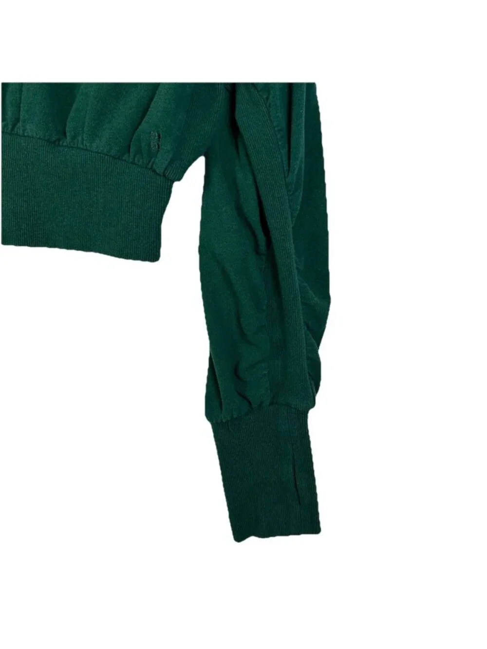Sweaty Betty Women Green Size 6 Delight Crop Fleece Athleisure Sweatshirt